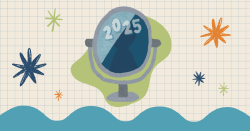 Mirror with 2025 written on it